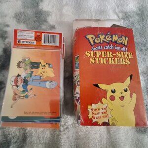 1999 Artbox Pokemon Super-Size Stickers Trading Card Box 35 of 36 Packs